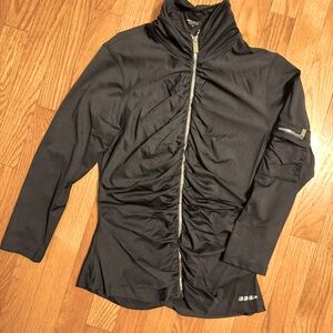 Bebe Sport Full Zip Sport Short Sz L